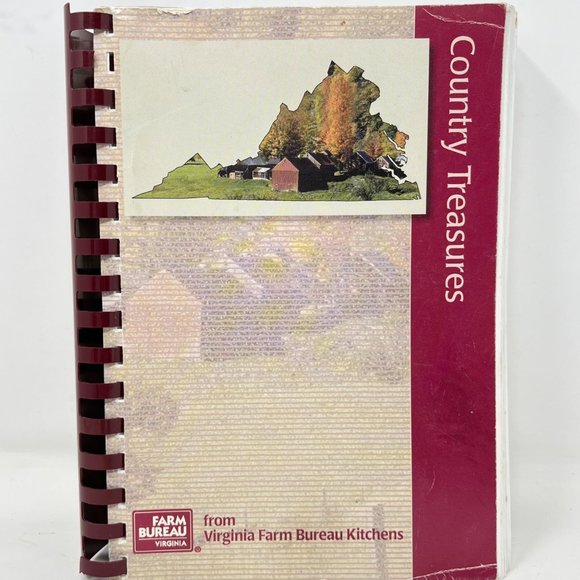 Country Treasures Recipes -  Virginia Farm Bureau Kitchens Cookbook  1994 - Picture 1 of 16